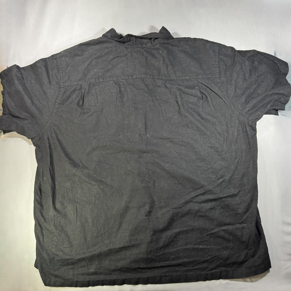 David Taylor Collection Mens 4XL Black Linen Cotton Short Sleeve Button Shirt - Picture 5 of 7